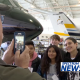 Photo of Kids in front of Aiplane in Hangar at Western Jet Aviation